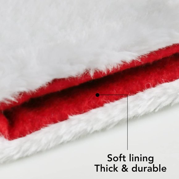 Meriwoods Christmas Stocking 4 Pk Rustic Xmas Stockings w/Buffalo Plaid & Faux f - Picture 5 of 7